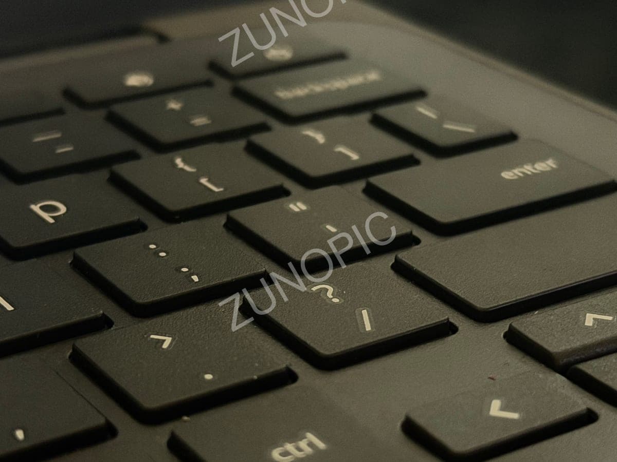 Laptop keyboard close-up with shallow depth of field